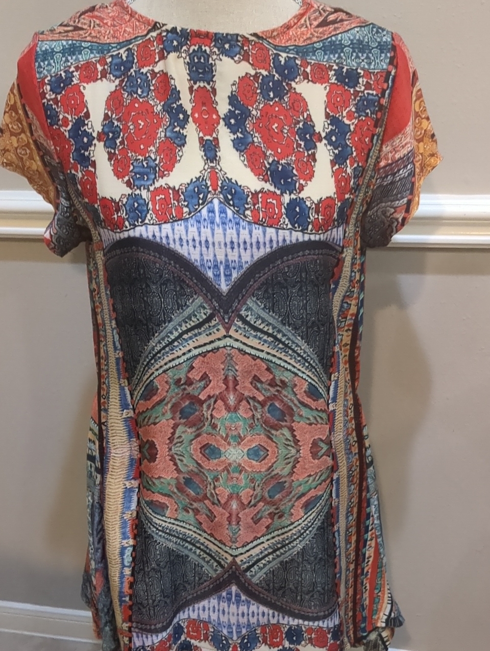 Urban Mangoz Boho Multi-Color Patterned Women's Top